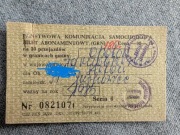 Bilet abonamentowy Tarnobrzeg, Opatów, 1983 rok, PRL PKS
