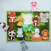 Układanka na rzepy karta pracy zabawka pomoc dydaktyczna Montessori