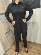 Jane Lushka Black Jumpsuit długi Czarny kombinezon premium M 38 