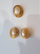 Komplet Dior pozłacany 