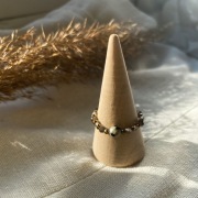 Pierścionek Wytrwałości z Jaspisem, Obsydianem i Kwarcem