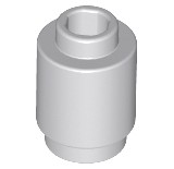 LEGO 10 x 3062 klocek okrągły walec rurka 1x1x1 - szary jasny