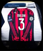 (M) PAOLO MALDINI 3 MILAN 09/10 LIGA MISTRZÓW RETRO LONG SLEEVE NOWA BLUZA