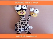pluszowa żyrafa śmieszna big eye dummies oczy