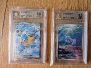 Pokémon Blastoise ex UR + Wartortle IR | BGS 8.5 | Scarlet & Violet 151