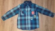 Coccodrillo koszula w kratę z naszywkami r. 110