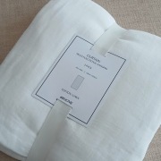 Zasłony len plus bawełna H&M białe 2pack