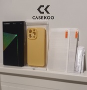 Etui + 2x szkło iPhone 13 Pro Morelowe, Casekoo, Zestaw, WYPRZEDAŻ 75%
