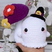 Duszek z magicznym grzybkiem maskotka ręcznie robiona rękodzieło dekoracja