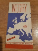 Mapa Węgier rok wydania 1972