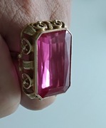 ZŁOTY PIERŚCIONEK Z KAMIENIEM 16,93G PR.585 ROZ.20