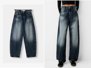 Bershka CARPENTER jeansy dżinsy Balloon Wide leg szerokie r 32 XXS