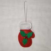 I140 Zawieszka Rękawica z filcu ozdoba świąteczna Handmade Rękodzieło