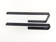 Wieszaki uchwyty na ręczniki metalowe czarne 40 cm