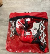 Rolki dziecięce czerwone rozmiar 30–33, regulowane”