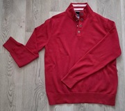 Świetny malinowy sweter bluza POLO Tommy Hilfigera