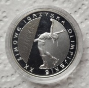 Moneta 10 zł 2006 r Igrzyska Olimpijskie Turyn, łyżwy, folder