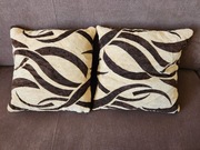 2 stylowe i eleganckie poduszki ozdobne - ciemny brąz