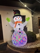 Bałwan LED 2,5m Nadmuchiwany Obracające Światło Dekoracja 2025