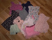 Zestaw ubrań dziewczęcych 122-128 10 sztuk dla dziewczynki paka sukienki