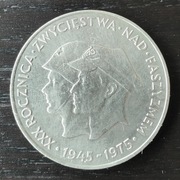 Moneta 200 ZŁ Ag 1975 XXX ROCZNICA ZWYCIĘSTWA NAD FASZYZMEM 1945 UNIKAT PRL
