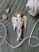 Podziękowanie na komunię magnes chłopiec aniołek dla gości