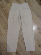 MARITHE FRANCOIS GIRBAUD beżowe spodnie z wysokim stanem _ M/L