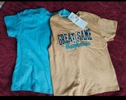 2x nowa bluzka bluzeczka koszulka t-shirt dla chłopca krótki ręk Sinsay 116