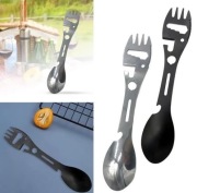 Wielofunkcyjny niezbędnik kempingowy – Spork ze stali nierdzewnej