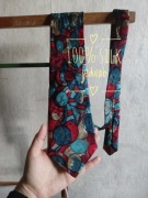 Kolorowy krawat jedwabny 