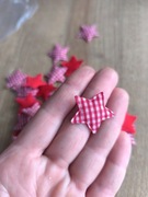 Gwiazdka 2 cm materiałowa do rękodzieła 