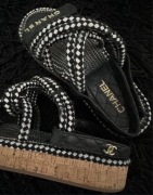 Sandałki CHANEL czarne 