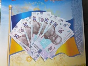 Zestaw ośmiu banknotów 50 hrywien 30. rocznicy niepodległości Ukrainy