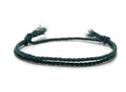 Wakacyjna Bransoletka ręcznie tkana - ciemna zieleń