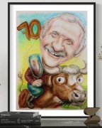 Portret karykatura ze zdjęcia rocznica urodziny ślub Skarżysko express