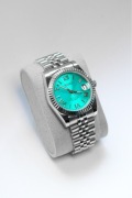 Zegarek Custom Seiko Mod Datejust Roman Tiffany Blue