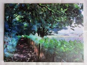 Obraz 30x40 Pejzaż Natura Dekoracja Drewniana rama Abstrakcja