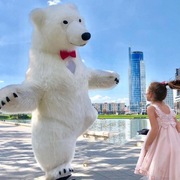 Pneumatyczne stroje białego, różowego misia i wiele innych. Nie Chiny