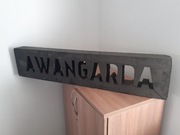 Awangarda duża ozdoba ścienna napis 
