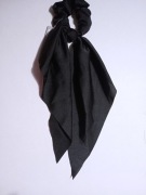 GUMKA DO WŁOSÓW CZARNA kokarda APASZKA scrunchies 