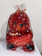 Pluszowy miś z dźwiękiem na walentynki + lizak 