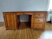 Biurko kancelaryjne dwustronne z litego drewna 