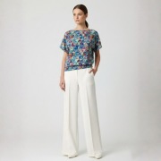 Komplet HANDMADE Szerokie Spodnie PUNTO Bluzka DRESÓWKA r. 40