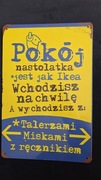 Śmieszna tabliczka do pokoju nastolatka 