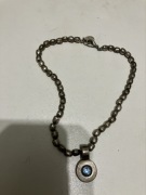 naszyjnik DYRBERG KERN posrebrzany warstwą srebra, z zawieszką-oczkiem