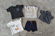 Zestaw 5 ubrań letnich dla chłopca niemowlaka 0-6 miesięcy 