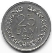 Rumunia 25 bani 1954