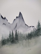 Obraz, Akwarela - Tatry,   Mnich, A4