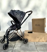 Cybex Mios 3.0 gray simple flowers rama rosegold
