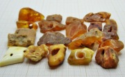 Sprzedam burszty elementy 19 szt NADZIAKI NATURALNY OTWÓR  CZYTAJ OPIS 